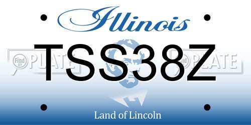 TSS38Z Illinois License Plate