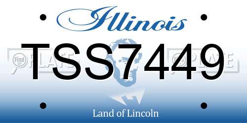 TSS7449 Illinois License Plate