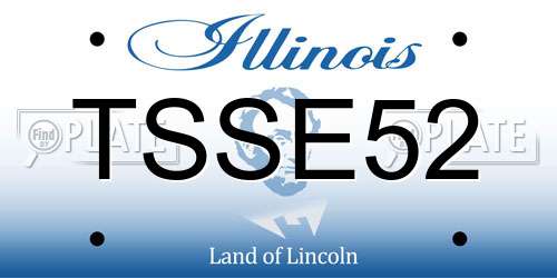 TSSE52 Illinois License Plate