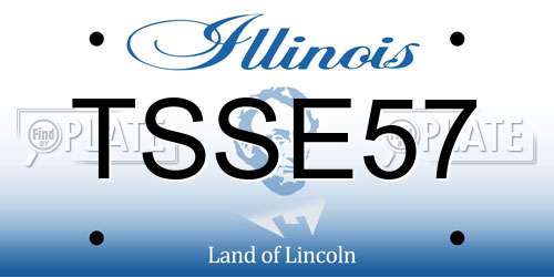 TSSE57 Illinois License Plate
