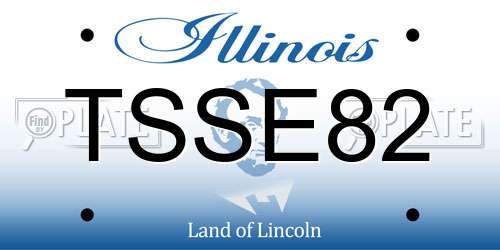 TSSE82 Illinois License Plate