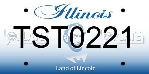 TST0221 Illinois License Plate