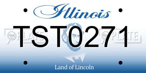 TST0271 Illinois License Plate
