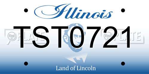 TST0721 Illinois License Plate
