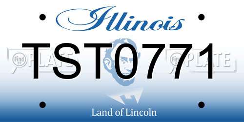 TST0771 Illinois License Plate