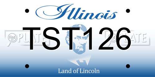 TST126 Illinois License Plate