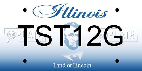 TST12G Illinois License Plate