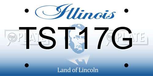TST17G Illinois License Plate