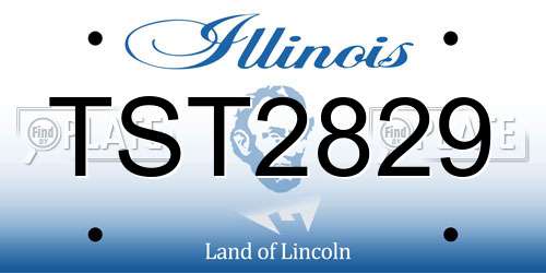 TST2829 Illinois License Plate