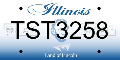 TST3258 Illinois License Plate