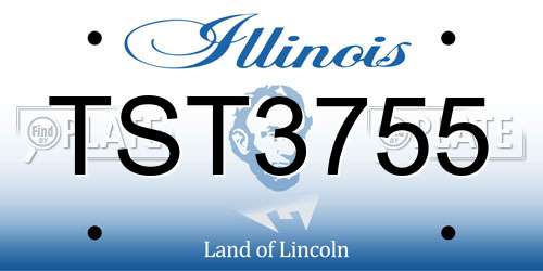 TST3755 Illinois License Plate