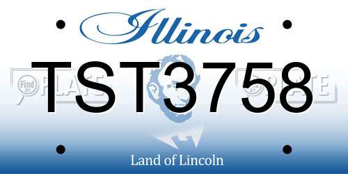 TST3758 Illinois License Plate
