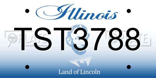 TST3788 Illinois License Plate