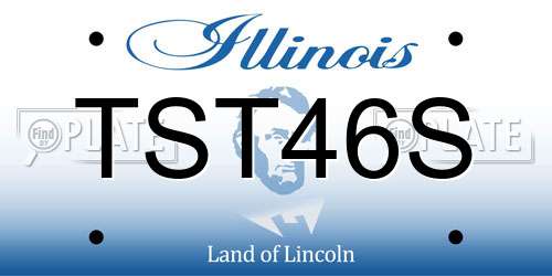 TST46S Illinois License Plate