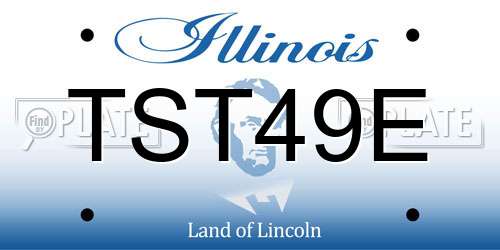 TST49E Illinois License Plate
