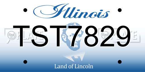 TST7829 Illinois License Plate