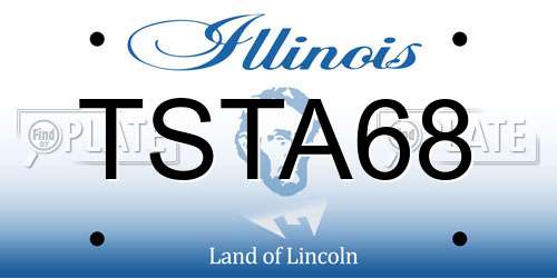 TSTA68 Illinois License Plate