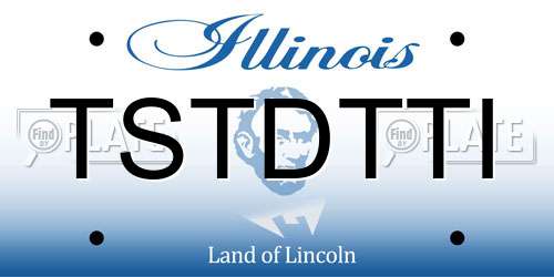 TSTDTTI Illinois License Plate