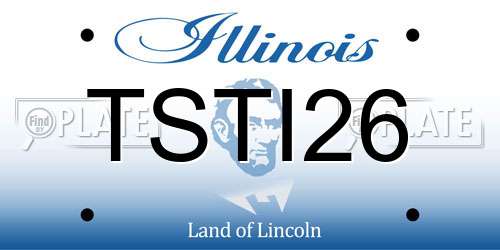 TSTI26 Illinois License Plate