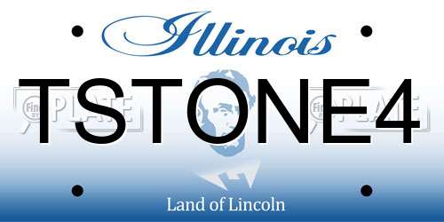 TSTONE4 Illinois License Plate