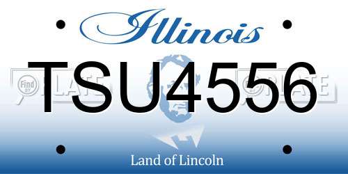 TSU4556 Illinois License Plate