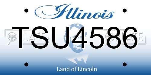 TSU4586 Illinois License Plate