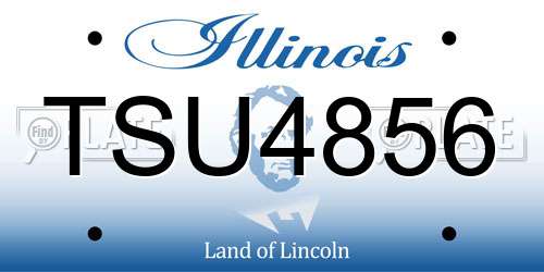 TSU4856 Illinois License Plate