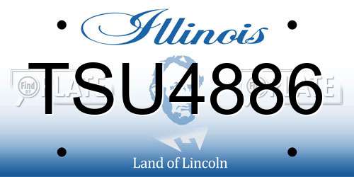 TSU4886 Illinois License Plate