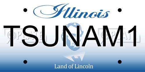 TSUNAM1 Illinois License Plate