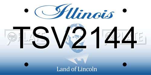 TSV2144 Illinois License Plate