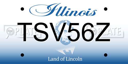 TSV56Z Illinois License Plate
