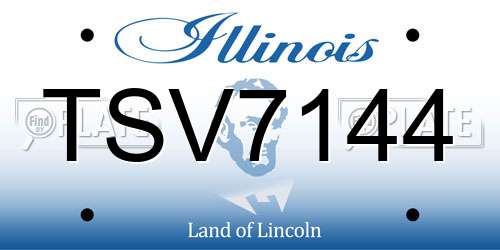 TSV7144 Illinois License Plate