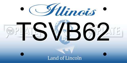 TSVB62 Illinois License Plate