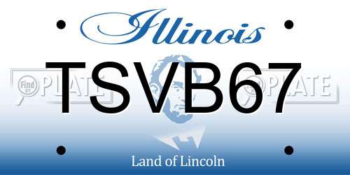 TSVB67 Illinois License Plate