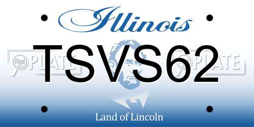 TSVS62 Illinois License Plate
