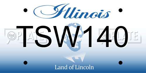 TSW140 Illinois License Plate