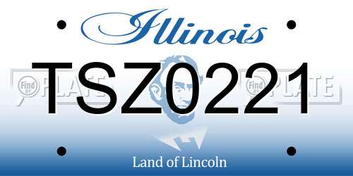 TSZ0221 Illinois License Plate