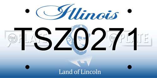 TSZ0271 Illinois License Plate