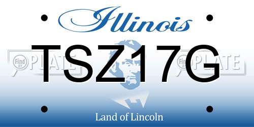 TSZ17G Illinois License Plate