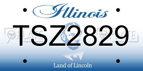 TSZ2829 Illinois License Plate