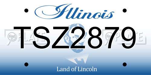 TSZ2879 Illinois License Plate
