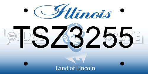 TSZ3255 Illinois License Plate