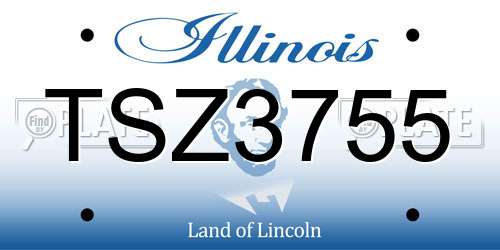 TSZ3755 Illinois License Plate