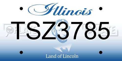 TSZ3785 Illinois License Plate