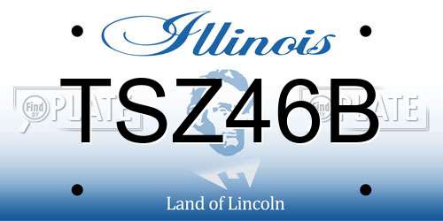 TSZ46B Illinois License Plate