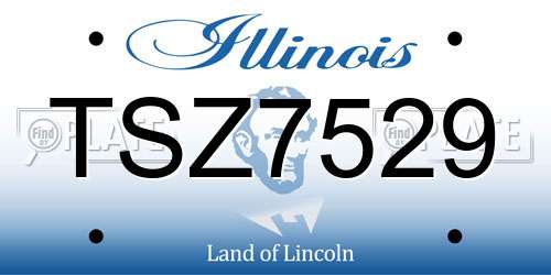 TSZ7529 Illinois License Plate