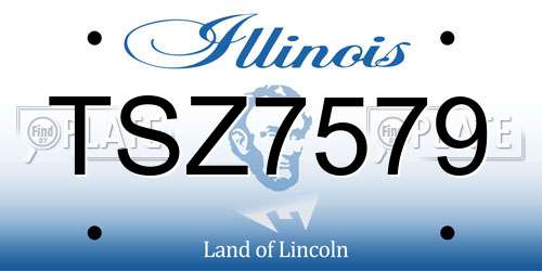 TSZ7579 Illinois License Plate
