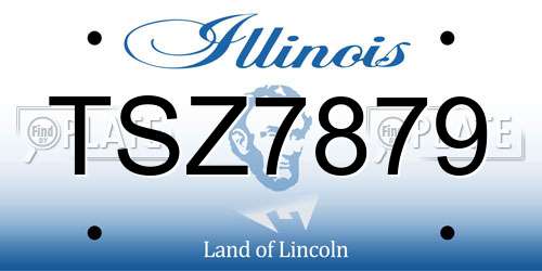 TSZ7879 Illinois License Plate