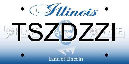 TSZDZZI Illinois License Plate