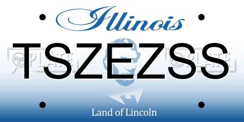 TSZEZSS Illinois License Plate